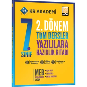 Kr Akademi Yayınları 7. Sınıf 2. Dönem Tüm Dersler Yazılılara Hazırlık Kitabı