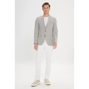 ALTINYILDIZ CLASSICS Erkek Bej-siyah Regular Fit Rahat Kesim Mono Yaka Blazer Ceket