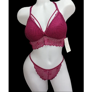 Bralet Destekli Ipli Balensiz Desenli Takım