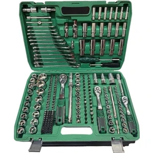 Tam Profesiyonel Germany 72 Diş Eğik Cırcır 216 Parça Lokma Takımı Oto Tamirci Tam Set 1/2-3/8-1/4