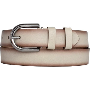 Goderi Deri, Nikel Tokalı 3 cm Vizon Kadın Kemeri; Elbise, Pantolon Kemeri=3cm-Kdn-21