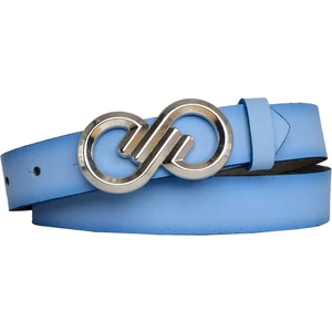 Goderi Deri, Gümüş Tokalı 3 cm Turkuaz Kadın Kemeri; Elbise, Pantolon Kemeri