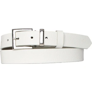 Goderi Deri, Gümüş Takım Tokalı 3 cm Süt Beyaz Kadın Kemeri; Elbise, Pantolon Kemeri=3cm-Kdn-48