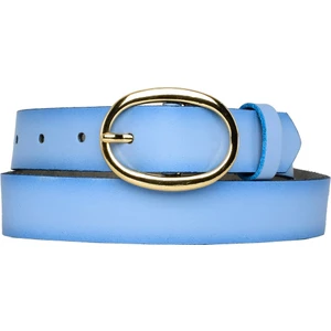 Goderi Deri, Gold Oval Tokalı 3 cm Turkuaz Kadın Kemeri; Elbise, Pantolon Kemeri=3cm-Kdn-36