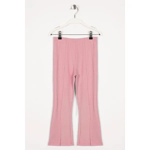 724043 Kız Cocuk 8-12 Yas Cıma Dıkıslı On Pacası Yırtmac Detaylı Fıtılı Tayt