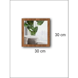 Harz Dekor Tekli Kare Mdf Duvar Aynası 30X30