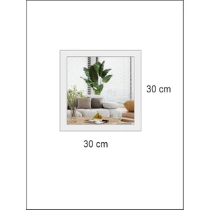 Harz Dekor Tekli Kare Mdf Duvar Aynası 30X30