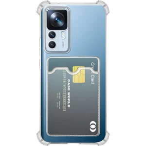 Case World Caseworld Xiaomi Mi 12T Pro Kapak Kamera Korumalı Kartlıklı Darbe Emici Özellikli Şeffaf Silikon Kılıf