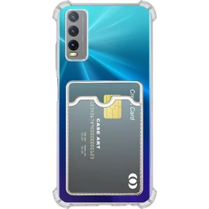 Caseart Vivo Y20 Kapak Kamera Korumalı Kartlıklı Darbe Emici Özellikli Şeffaf Silikon Kılıf
