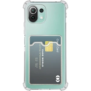 Case World Caseworld Xiaomi Mi 11 Lite Kapak Kamera Korumalı Kartlıklı Darbe Emici Özellikli Şeffaf Silikon Kılıf