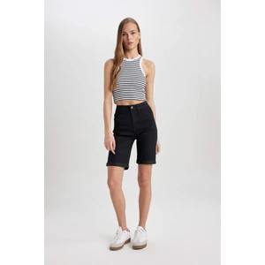 Normal Bel Katlamalı Paça Basic Düz Jean Şort A1958AX24SM