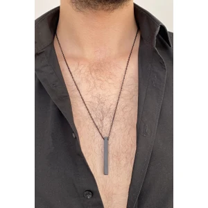 Takı Dükkanı Kare Çubuk Bar Unisex Kolye eck10k