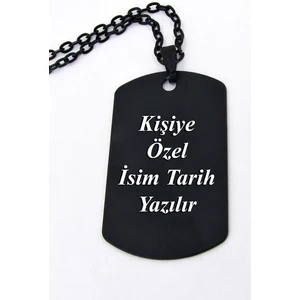 Takı Dükkanı Asker Künyesi Şeklinde Unisex Erkek Kolye ECK39