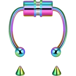 Takı Dükkanı Paslanmaz Çelik Burun Fake Piercing Septum Mıknatıslı ECP01
