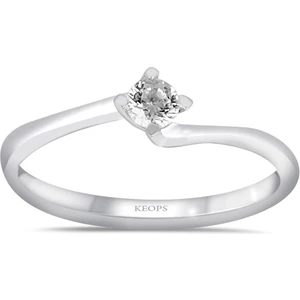 Keops Pırlanta H Renk 0.15 Karat Pırlanta Tektaş Yüzük