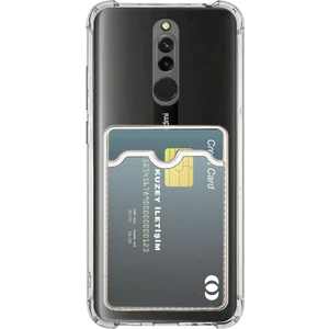 Kzy Xiaomi Redmi 8 Kapak Kamera Korumalı Kartlıklı Darbe Emici Özellikli Şeffaf Silikon Kılıf
