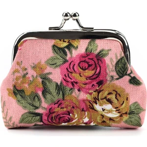 Kadın Bozuk Para Cüzdanı Çiçek Baskı Bayan Bozuk Para Cüzdanı Cep Bozuk Para Kesesi Anahtar Kredi (Yurt Dışından)