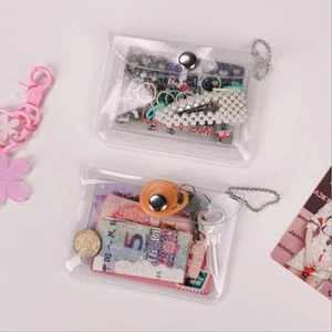 Glitter Şeffaf Su Geçirmez Pvc Kart Sahibinin Mini Cüzdan Kız Sikke Çanta Dere (Yurt Dışından)