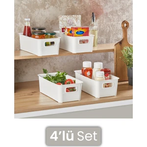 4lü Kulplu Sepet Düzenleyici Beyaz