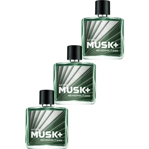Musk Metropolitano Erkek Parfüm Edt 75 Ml. Üçlü Set