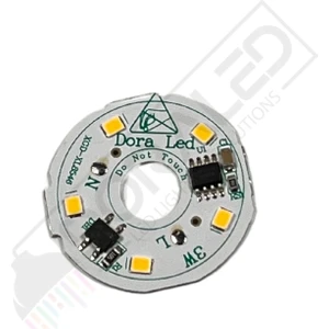 Dora Led 220 Volt 3 Watt SMD 2835 Ledli Hazır Led Modül Beyaz 30MM (3 Adet)