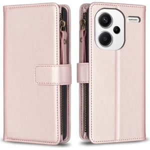 LR Joyful Xiaomi Redmi Note 13 Pro+ 5g Deri Cüzdan Kılıfı Zipper Cep Stand Telefon Kapağı (Yurt Dışından)