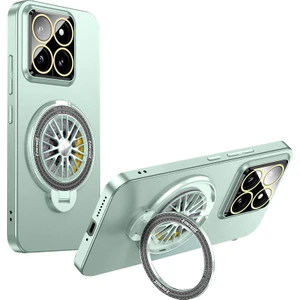 LR Joyful Xiaomi 14 Koruyucu Telefon Kılıfı Dönen Gyro Kickstand Pc Kılıfı (Yurt Dışından)