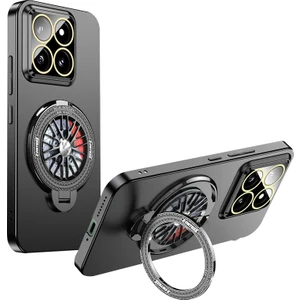 LR Joyful Xiaomi 14 Koruyucu Telefon Kılıfı Dönen Gyro Kickstand Pc Kılıfı (Yurt Dışından)