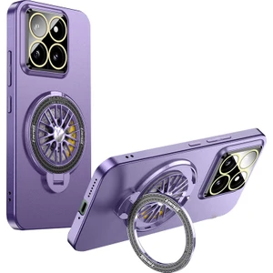 LR Joyful Xiaomi 14 Koruyucu Telefon Kılıfı Dönen Gyro Kickstand Pc Kılıfı (Yurt Dışından)