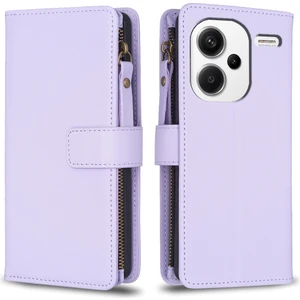 LR Joyful Xiaomi Redmi Note 13 Pro+ 5g Deri Cüzdan Kılıfı Zipper Cep Stand Telefon Kapağı (Yurt Dışından)