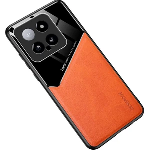 LR Joyful Xiaomi 14 Anti-Güz Pu+Tpu+Pc Manyetik Araç Montajı Arka Kapak (Yurt Dışından)