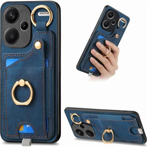 LR Joyful Xiaomi Redmi Note 13 Pro+ 5g Retro Deri Arka Kapak Halkası Kart Tutucu ile (Yurt Dışından)