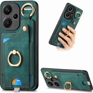 LR Joyful Xiaomi Redmi Note 13 Pro+ 5g Retro Deri Arka Kapak Halkası Kart Tutucu ile (Yurt Dışından)