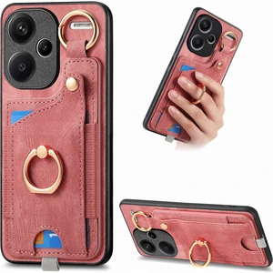 LR Joyful Xiaomi Redmi Note 13 Pro+ 5g Retro Deri Arka Kapak Halkası Kart Tutucu ile (Yurt Dışından)