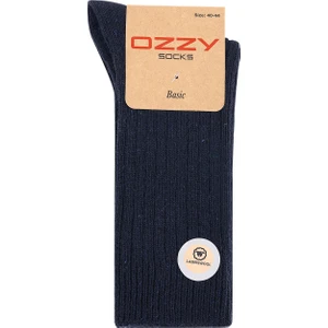 Ozzy Socks 1 Çift Kışlık Gri Erkek Lambswool Yünlü Uyku Çorabı Soft Touch