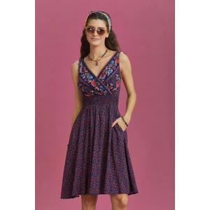 Los Banditos Bohem Tarz Kruvaze V Yaka Elbise