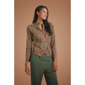 Los Banditos Çapraz Düğmeli Hakim Yaka Kadın Ceket Bluz