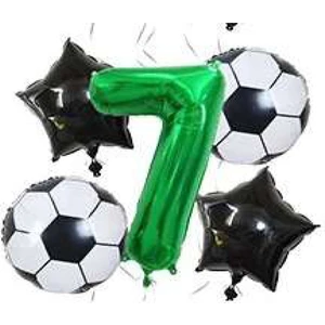 Bal10 Dünyası Yeşil Rakam Futbol Temalı Balon Seti Yaş 7