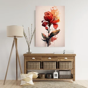 Lule Hobby Sayılarla Boyama Seti Red Alstroemeria 40X50 cm