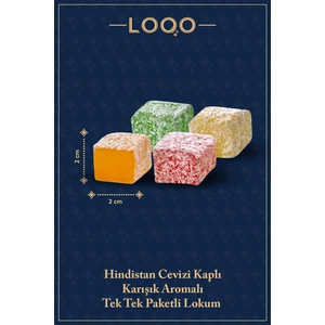 Karışık Meyve Aromalı Lokum 1 kg (Tek Tek Paketli)
