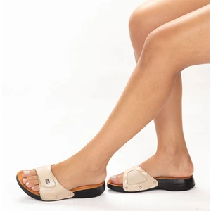 Mix Brand Kadın  Deri Topuk Dikeni ve Kemik Çıkıntısı Anatomik Günlük Terlik