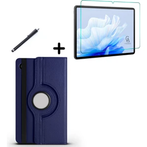 Samsung Galaxy Tab A9 Plus 11 Inç 360° Dönebilen Standlı Tablet Kılıfı Ekran Koruyucu ve Kalem Seti