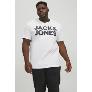 Jack & Jones Baskılı Büyük Beden Esnek ve Yumuşak Pamuklu Plus Jjecorp T Shirt Erkek T Shirt 12158505