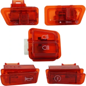 Motosiklet Dönüş Sinyali Anahtarı Uzak ve Yakın Işık Korna Düğmesi Scooter Gy6 50CC 125CC 150CC AF17 AF18 Kırmızı (Yurt Dışından)