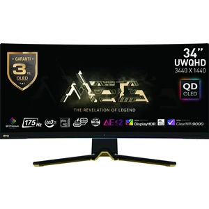 34.18" MEG 342C QD OLED 3440x1440 (UWQHD) 21:9 CURVE 1800R QD-OLED 175HZ 0.03MS ADAPTIVE-SYNC GAMING MONITOR