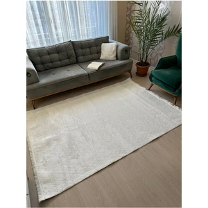 Saten Halı Kaymaz Taban Beyaz Halı Salon Mutfak Koridor Yatak Odası Kesme Yolluk