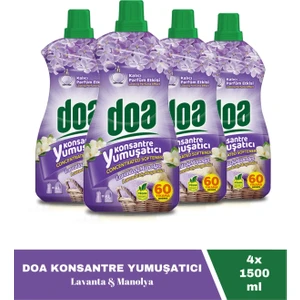 Konsantre Yumuşatıcı Lavanta & Manolya 1500 ml X4 Adet