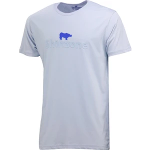 Erkek Bisiklet Yaka Standart Fit Kabartma Göğüs Baskılı Mavi T-Shirt