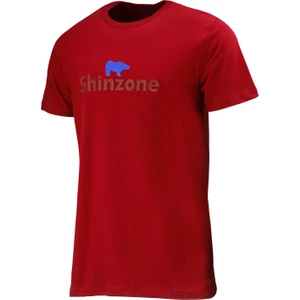 Erkek Bisiklet Yaka Standart Fit Kabartma Göğüs Baskılı Bordo T-Shirt