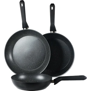 Serenk Excellence 3 Adet Granit İndüksiyon Tabanlı Tava Seti, 20-24-28 cm
